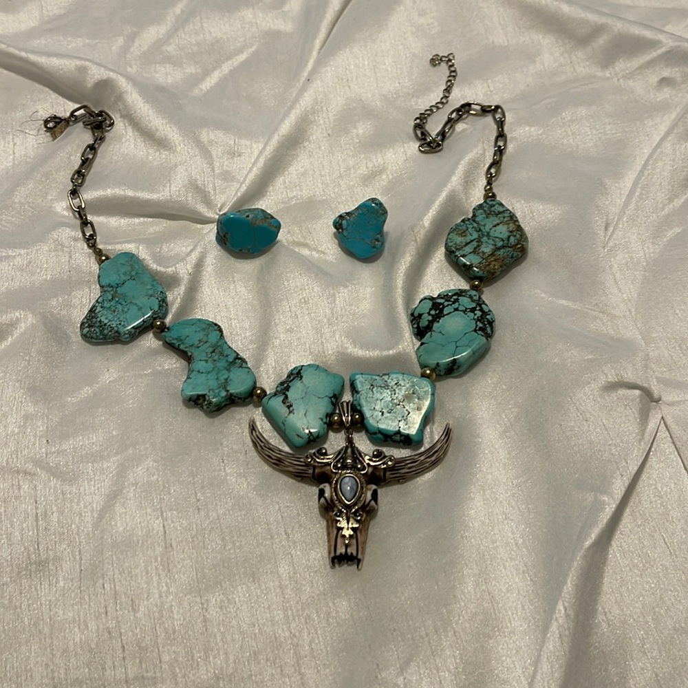 Cowboy necklace & earrings set